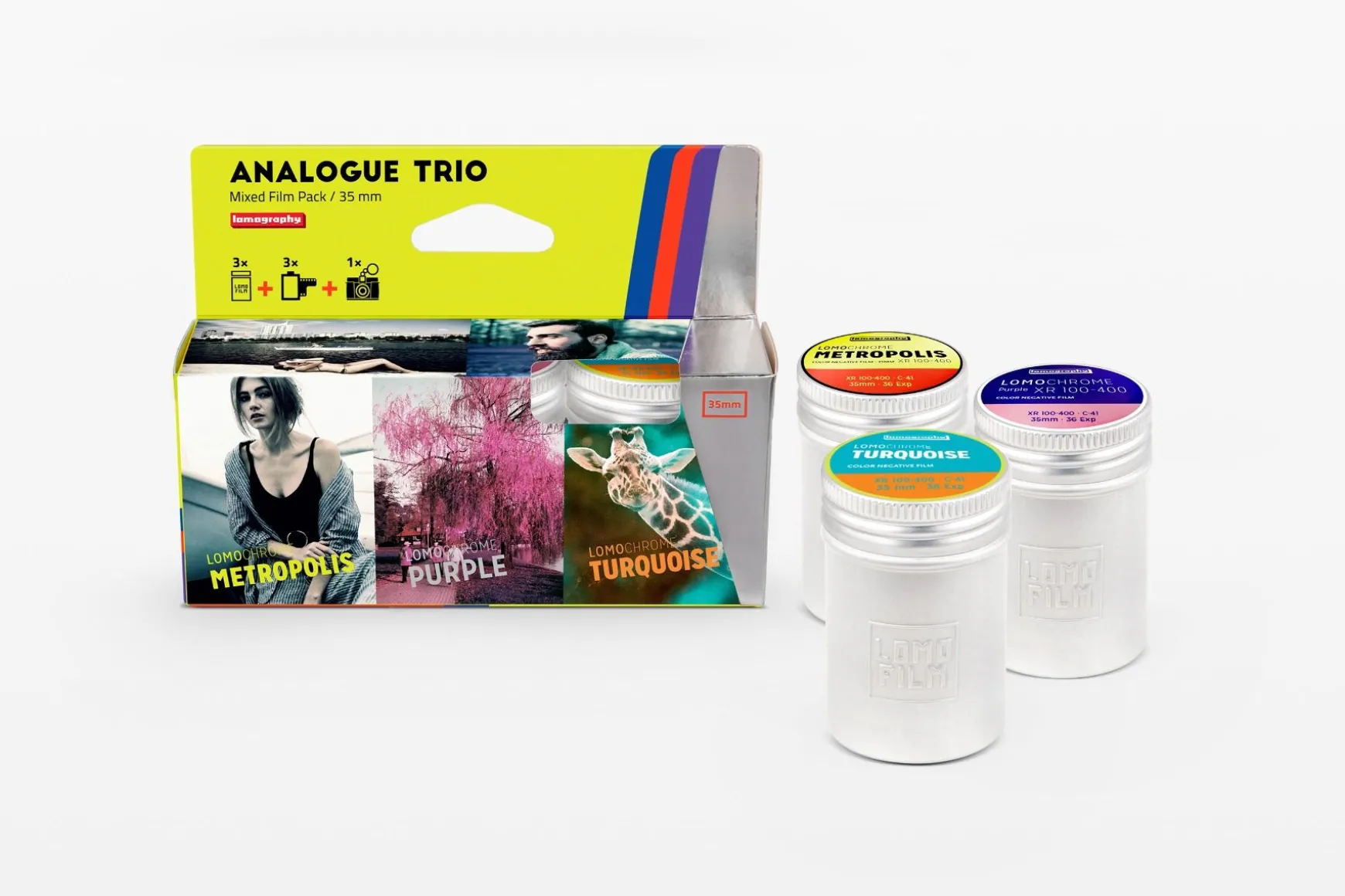 Lomography Lomochrome Films | 35 Mm Film>Analogue Trio Mixed Film Pack 35 mm