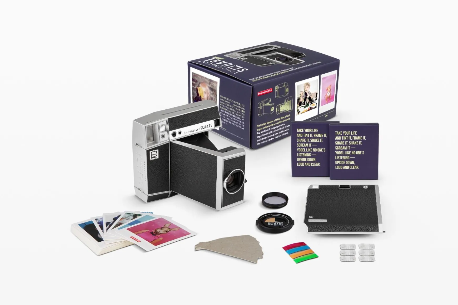 Lomography Cameras>Lomo’Instant Square Glass Camera & Accessories New Black Edition