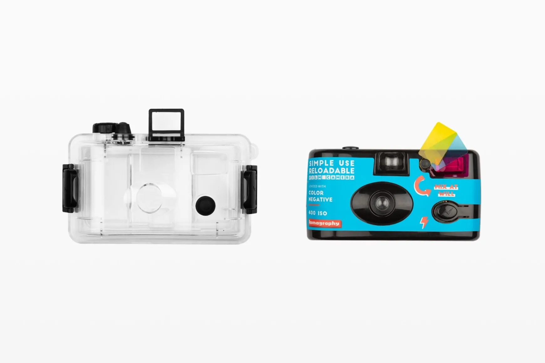 Lomography Simple Use>Reloadable Camera & Underwater Case Color Negative