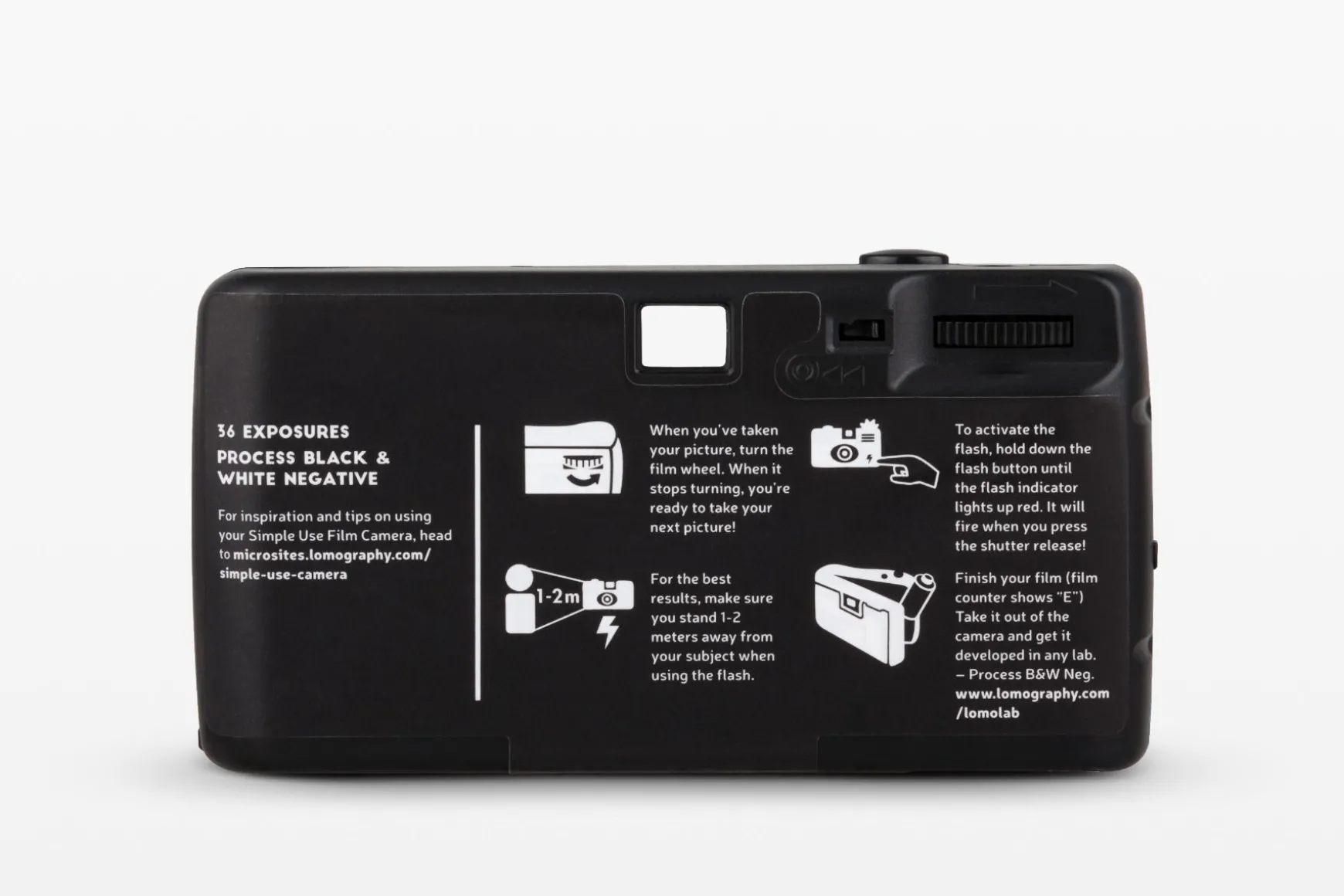 Lomography Simple Use>Simple Use Reloadable Film Camera Black & White